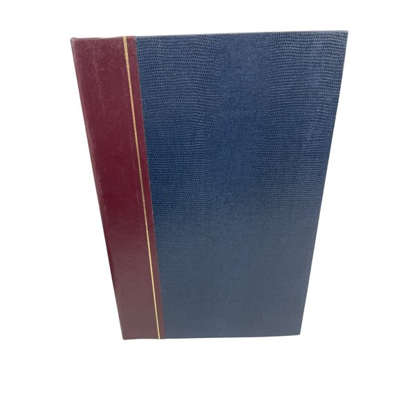 Vintage Blue & Red 3-Ring Binder With 98 Clear Plastic Pages For Photo Display O - Picture 1 of 6